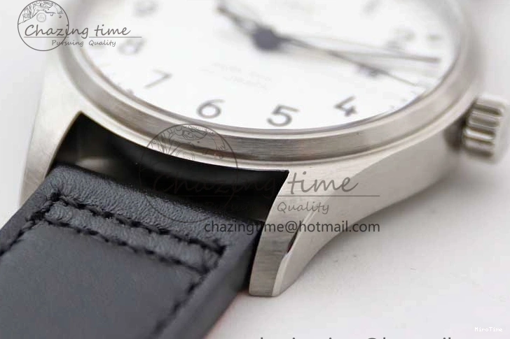 MIROTIME 0131 UrbanStyle Mark XVIII IW327012 SS M+F 1:1 Best Edition White Dial on Black Leather Strap A 7054